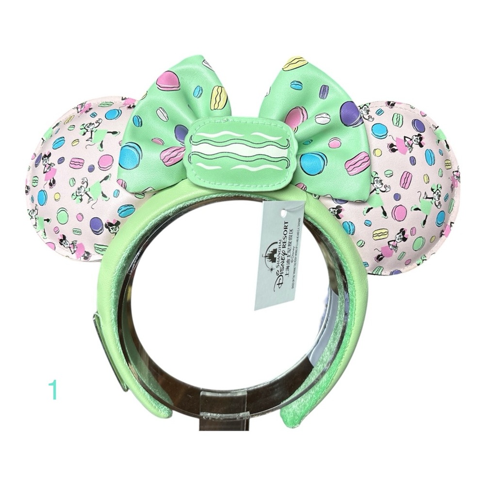 Disney Macaroon Minnie Mouse France Pavilion Loungefly Bow Ears Headband NWT 1